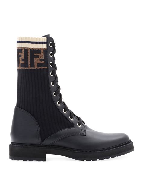 fendi tall combat boots|thigh high fendi boots.